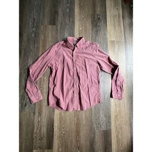 J.Crew Button Down Mens Large Pink Excellent Slim Fit Gingham Cotton Shirt